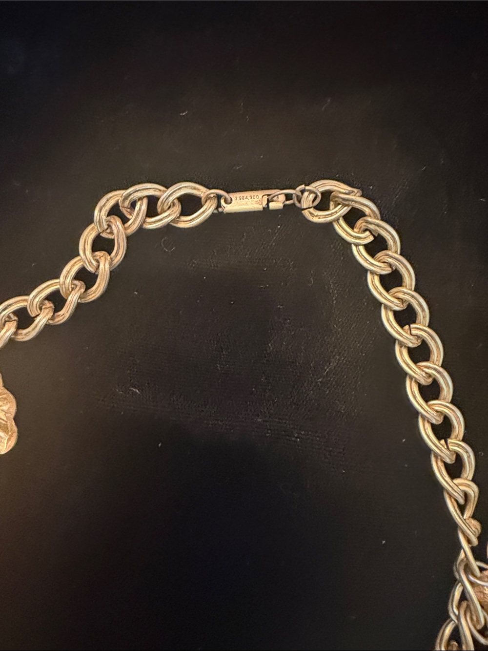 Miriam Haskell Gold Floral Charm Necklace - Picture 3 of 5